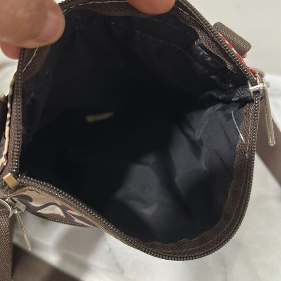 LeSportsac Floral Crossbody Bag - Red and Brown - Picture 6 of 9